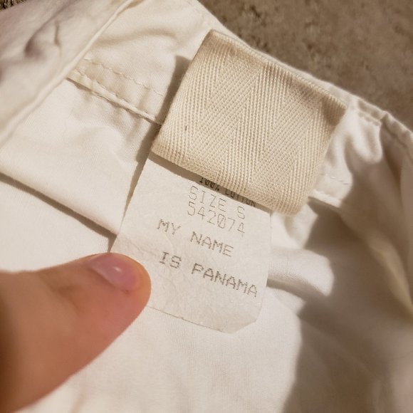 My Name Is Panama Button Up Turtle Shirt White | Men's Small S Cloth Embroidered - Picture 5 of 7